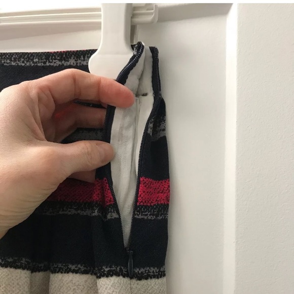 Zara Basic Women’s Full Skirt Color Block Stripe S - Picture 5 of 8